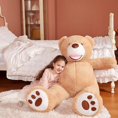 EARTHSOUND Giant Teddy Bear Stuffed Animal - 39" Large Plush Toy Big Soft Toys - Huge Life Size Jumbo Cute Bears - Gifts for Kid (Brown, 39 inches) in Saudi Arabia