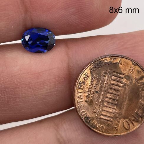 Synthetic Oval Cut Swiss Made Rough Blue Sapphire from 5x3MM-18x13MM in Saudi Arabia