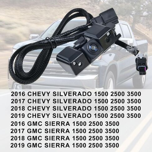 كاميرا احتياطية للرؤية الخلفية تناسب تشيفي سيلفرادو/جي إم سي سييرا 1500 2500 3500 2016-2019 كاميرا مساعدة بارك تحل محل 84062896 23363727 in Kuwait