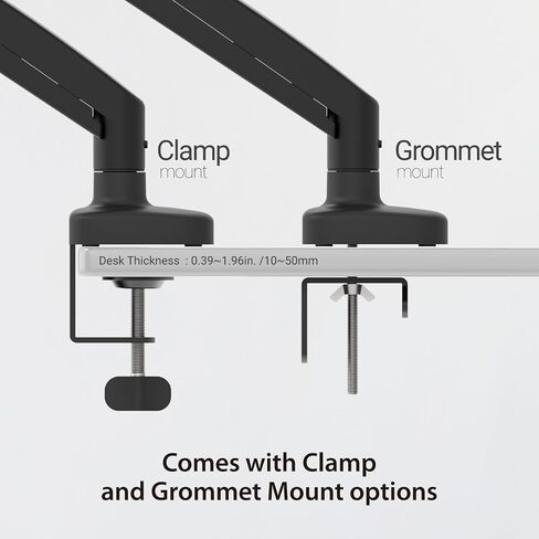j5create Ergonomic Monitor Mount, Fully Adjustable Gas Spring Monitor Arm for 17 to 32 inch Screen, Integrated Cable Management, Comes with Clamp and Grommet Mount Options (JTSA101) in Saudi Arabia