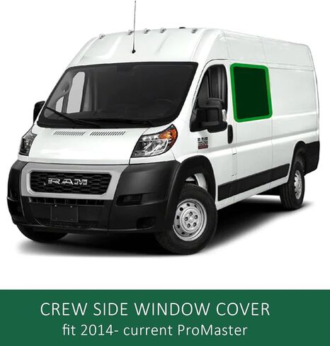 تصميم غطاء نافذة طاقم VANNCAMP لأربعة فصول لـ Ram Promaster مع إطار نافذة معدني عاري (2014-2023)، غطاء نافذة معتم معزول، ملحقات Promaster van in Kuwait