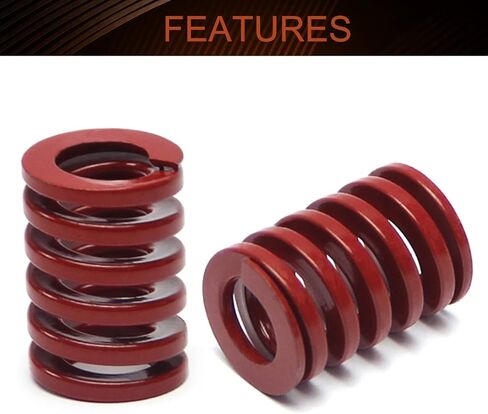MroMax 3D Printer Die Spring 10mm OD 30mm Long Medium Load Compression Mould Die Spring for 3D Printer Ender Electric Part Red 2PCS in Saudi Arabia
