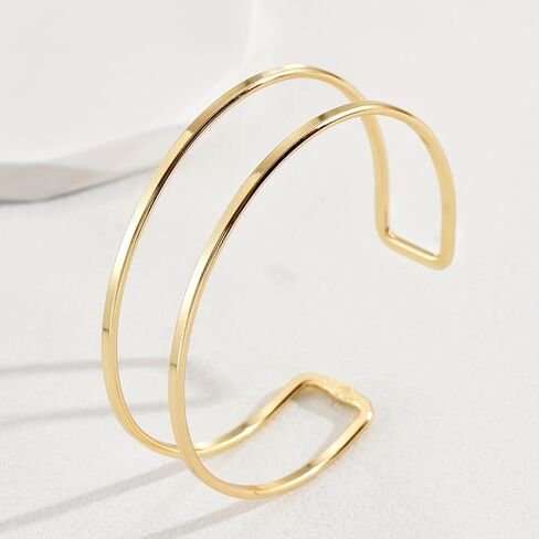 Minimalist Arm Cuff Gold Arm Cuff Upper Arm,Arm Bracelet Dainty Layered Arm Bangle Arm Cuff Jewelry for Women in Kuwait