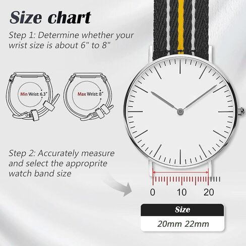uEmoh Quick Release Nylon Watch Bands in Multiple Colors & Widths (20mm, 22mm) for Men and Women in Saudi Arabia