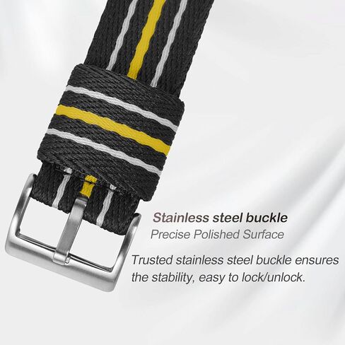 uEmoh Quick Release Nylon Watch Bands in Multiple Colors & Widths (20mm, 22mm) for Men and Women in Saudi Arabia
