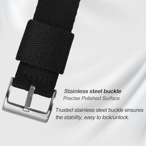 uEmoh Quick Release Nylon Watch Bands in Multiple Colors & Widths (20mm, 22mm) for Men and Women in Saudi Arabia