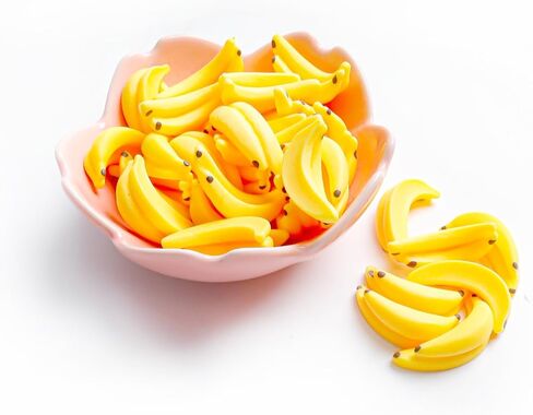 Bbiamsleep 35 قطعة من الموز الراتنج الصغير بمقياس 1/12 موز صغير موز صغير فاكهة صغيرة للمنزل المصغر ديكور حديقة الجنية in Kuwait