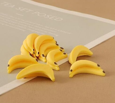 Bbiamsleep 35 قطعة من الموز الراتنج الصغير بمقياس 1/12 موز صغير موز صغير فاكهة صغيرة للمنزل المصغر ديكور حديقة الجنية in Kuwait