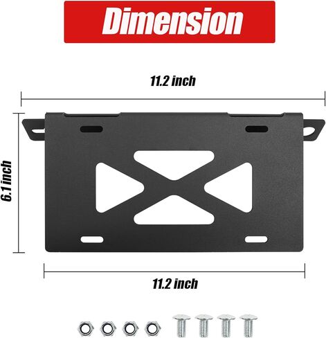 حامل دعامة لوحة الترخيص الأمامية متوافق مع ملحقات Ford Bronco 2024 2023 2022 2021، حامل نقل إطار لوحة الترخيص للمصد السفلي الأمامي من Bronco in Kuwait
