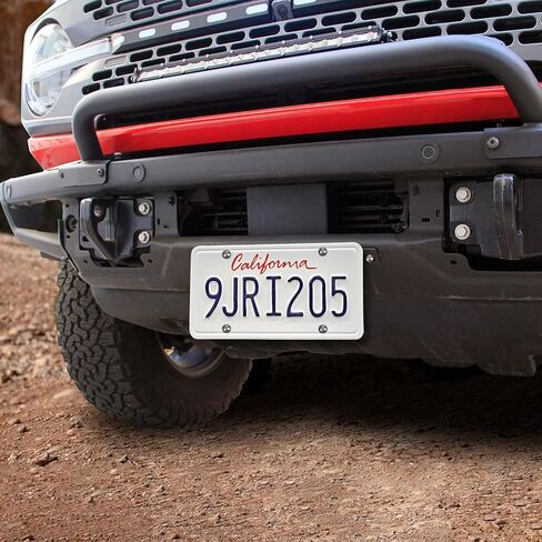 حامل دعامة لوحة الترخيص الأمامية متوافق مع ملحقات Ford Bronco 2024 2023 2022 2021، حامل نقل إطار لوحة الترخيص للمصد السفلي الأمامي من Bronco in Kuwait