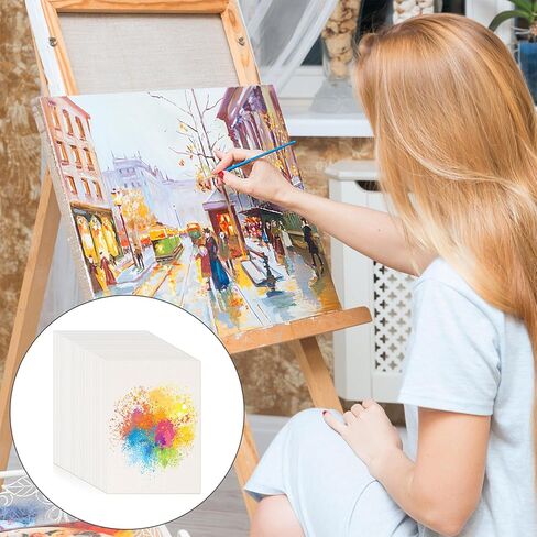 25 ورقة من ورق الألوان المائية 110 رطل/230 جرام في المتر المربع 9 × 12 بوصة ورق ضغط أبيض أبيض ورق فني ورق رسم لأعمال الرسم الفنية in Kuwait