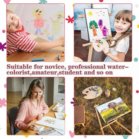 25 ورقة من ورق الألوان المائية 110 رطل/230 جرام في المتر المربع 9 × 12 بوصة ورق ضغط أبيض أبيض ورق فني ورق رسم لأعمال الرسم الفنية in Kuwait