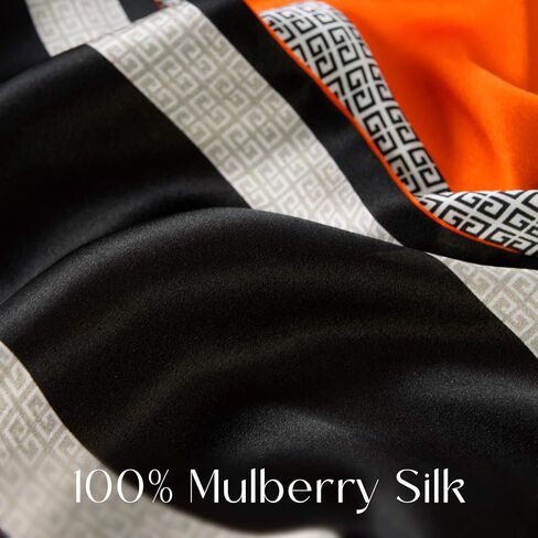 ZIMASILK 100٪ وشاح حرير التوت للنساء 58.5 × 6.3 بوصة أوشحة للرقبة - شالات طويلة مطبوعة وشاح للرأس مستطيل يلتف الشعر in Kuwait