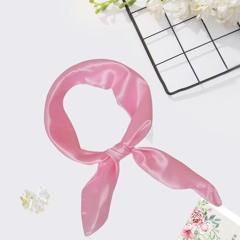 Women Satin Scarf Vintage Square Stain Scarf Square Stain Scarf Wrap Neck Scarf for Halloween in Saudi Arabia