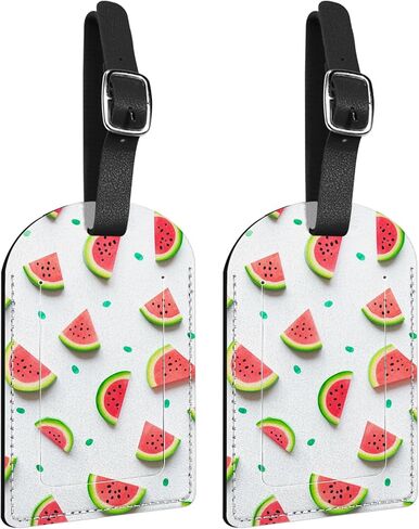 Zewurtuw 2 Pack Luggage Tag PU Leather Suitcase Tags Travel Bag Labels Privacy Protection Aesthetic Cute for Women Girls Men in Saudi Arabia