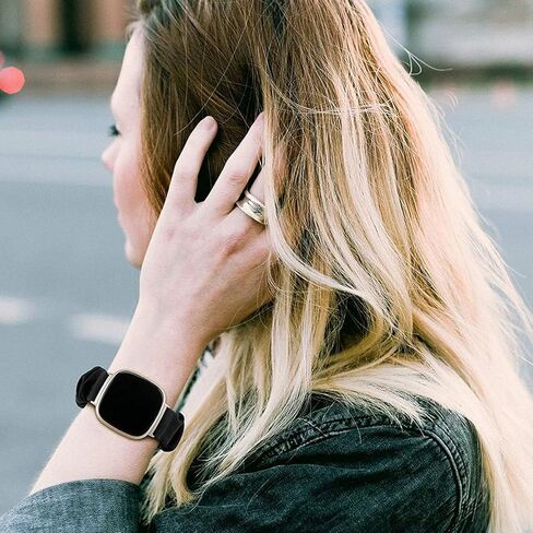 Compatible with Fitbit Versa 4/Versa 3/Sense/Sense 2 bands Scrunchie for women Replacement WatchBand Elastic Soft Cloth Stretchy Fabric Strap Wristband Girls in Kuwait