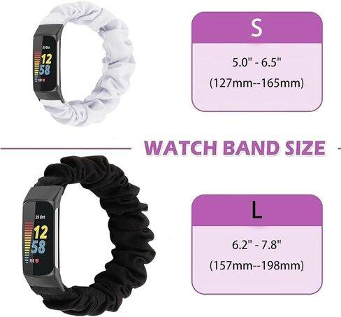 Compatible with Fitbit Versa 4/Versa 3/Sense/Sense 2 bands Scrunchie for women Replacement WatchBand Elastic Soft Cloth Stretchy Fabric Strap Wristband Girls in Kuwait
