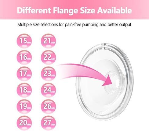 Double Wearable Breast Pump Parts 15mm Milk Collector Cup Compatible with Momcozy S9 Pro|S12 Pro Wearable Breastpump Incl 15mm Flange Use with S9 Pro|S12 Pro Parts/Accessories Replacement in Saudi Arabia