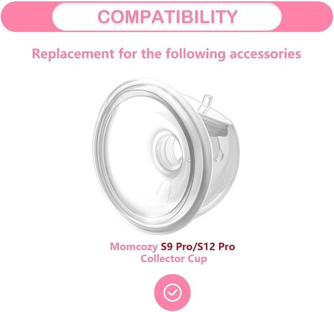 Double Wearable Breast Pump Parts 15mm Milk Collector Cup Compatible with Momcozy S9 Pro|S12 Pro Wearable Breastpump Incl 15mm Flange Use with S9 Pro|S12 Pro Parts/Accessories Replacement in Saudi Arabia