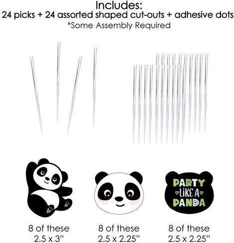 Big Dot of Happiness Party Like a Panda Bear - أغطية كب كيك الحلوى - حفل استقبال المولود الجديد، حفلات أعياد الميلاد - مجموعة من 24 قطعة in Saudi Arabia