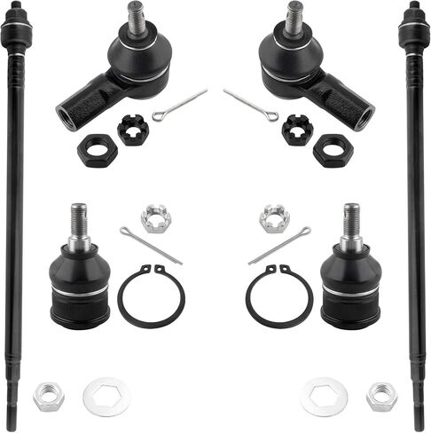BOXI (Set of 6) Front Inner & Outer Tie Rod End Links + Lower Ball Joints Fit for Acura EL 2001 2002 2003 2004 2005 | for Honda Civic 2001-2005 Coupe or Sedan ONLY | Replace K90332 ES3581 EV469 in Saudi Arabia