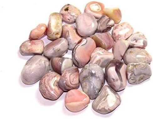 Crystal Collection: Tumbled Pink Botswana Agate, Includes Velvet Bag - Large 1" Pieces (1 Pound) in Saudi Arabia