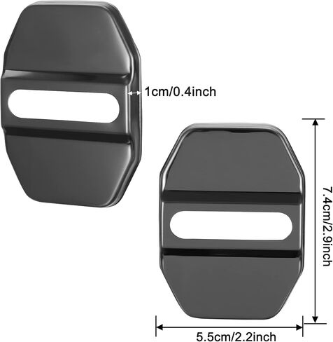TOMALL 4 قطع قفل باب السيارة غطاء واقي متوافق مع سلسلة BMW 1 2 3 5 7، X1 X2 X3 X4 X5 X6 F30 F31 F34 F35 F36 F10 F11 M3 M5 إكسسوارات قفل باب السيارة من الفولاذ المقاوم للصدأ (أسود) in Saudi Arabia