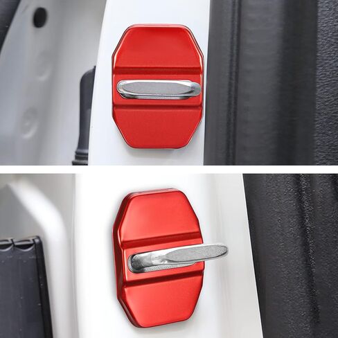 TOMALL 4 قطع قفل باب السيارة غطاء واقي متوافق مع سلسلة BMW 1 2 3 5 7، X1 X2 X3 X4 X5 X6 F30 F31 F34 F35 F36 F10 F11 M3 M5 إكسسوارات قفل باب السيارة من الفولاذ المقاوم للصدأ (أسود) in Saudi Arabia