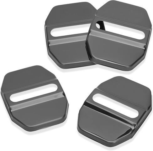 TOMALL 4 قطع قفل باب السيارة غطاء واقي متوافق مع سلسلة BMW 1 2 3 5 7، X1 X2 X3 X4 X5 X6 F30 F31 F34 F35 F36 F10 F11 M3 M5 إكسسوارات قفل باب السيارة من الفولاذ المقاوم للصدأ (أسود) in Saudi Arabia