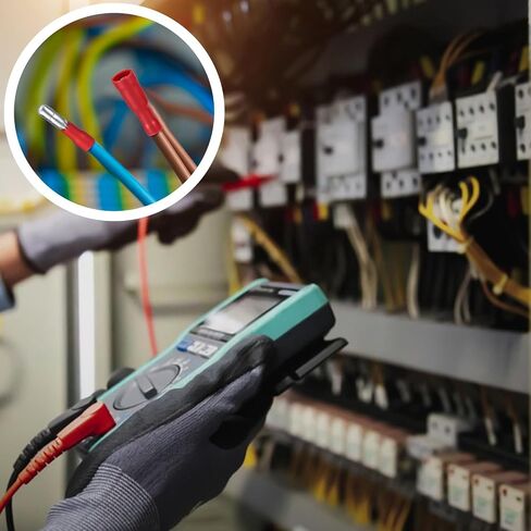 smseace 100 قطعة موصلات أسلاك الرصاص 22-16AWG مجموعة موصلات الرصاص المعزولة للذكور والإناث موصلات محطات تجعيد الرصاص الكهربائية in Saudi Arabia