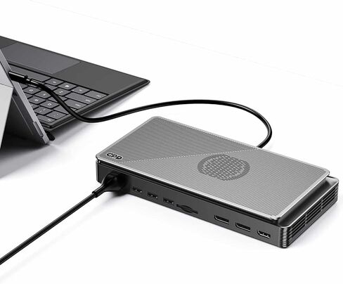 محطة إرساء GPD G1 2024 eGPU مع AMD Radeon RX 7600M XT، و8 جيجابايت GDDR6، وOculink eGPU، و3X USB 3.2، وUSB 4، وHDMI 2.1، وDisplayPort 1.4a، وشاحن 240 واط، وتبديل TGP، وعامل شكل صغير مثالي لألعاب 4K. in Kuwait