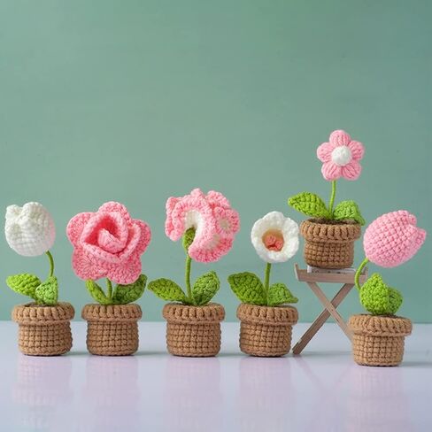 مجموعة كروشيه للمبتدئين، مجموعة زهور الحياكة DIY، مجموعة كروشيه للمبتدئين، مجموعة أدوات كروشيه للمبتدئين للبالغين (وردي) in Kuwait