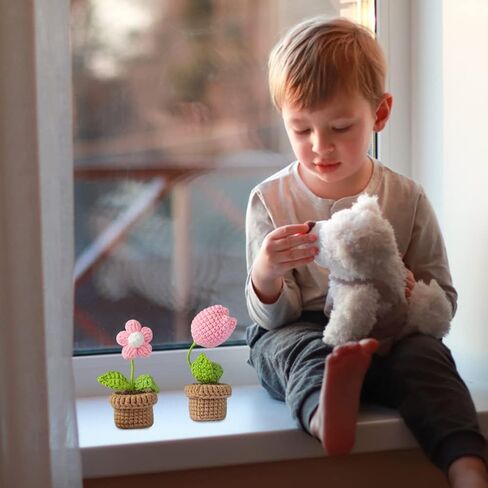 مجموعة كروشيه للمبتدئين، مجموعة زهور الحياكة DIY، مجموعة كروشيه للمبتدئين، مجموعة أدوات كروشيه للمبتدئين للبالغين (وردي) in Kuwait