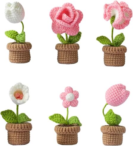 مجموعة كروشيه للمبتدئين، مجموعة زهور الحياكة DIY، مجموعة كروشيه للمبتدئين، مجموعة أدوات كروشيه للمبتدئين للبالغين (وردي) in Kuwait