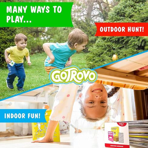GOTROVO لعبة البحث عن الزبال الداخلية والخارجية للأطفال الذين تتراوح أعمارهم بين 4 و8 سنوات، ألعاب نشطة للأطفال في الداخل والخارج والتخييم مع بطاقات التحدي الإضافية in Saudi Arabia