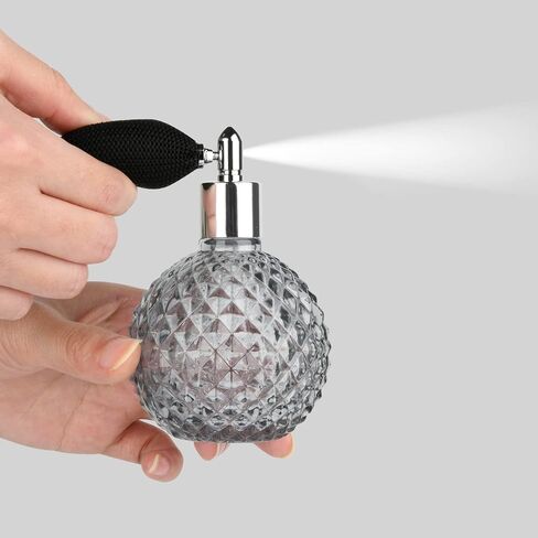زجاجة عطر بيوتي فلاير 2.7 أونصة من الزجاج الشفاف الفارغة القابلة لإعادة الملء مع شرابة طويلة (أرجواني) in Saudi Arabia