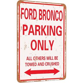 Skyocean BRONCO Parking only vintage look funny mental tin sign-8 X 12 inches-Aluminum… in Kuwait