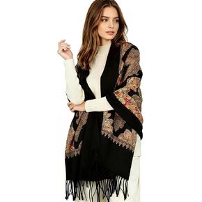 SmilerSmile Cashmere Feel Shawl Wrap with Tassel, Extra Large Russia Pashmina Shawl Wrap for Women in Saudi Arabia