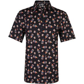 TattooGolf 19th Hole Whiskey Cool-Stretch Men's Golf Shirt (Bourbon) in Saudi Arabia