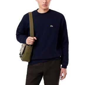 Lacoste Men's Long Sleeve Solid Creewneck T-Shirt, Navy Blue, XL in Saudi Arabia