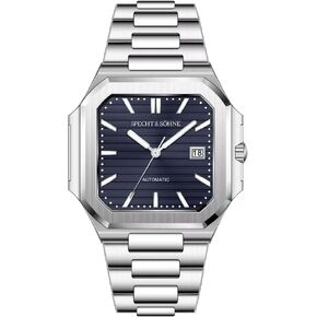 Specht & Söhne Square Cubic Watches for Men Japan Miyota 8215 Movement Watch 40MM Mens Mechanical Automatic Stainless Steel Sapphire Crystal 50M Waterproof in Saudi Arabia