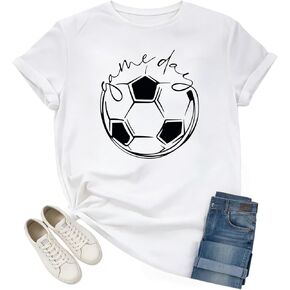 Soccer Mom Shirt Women Soccer Cup 2026 Shirts Soccer Season T-Shirt Sports Mom Shirt Season Game Day Heart Tee Tops in Saudi Arabia