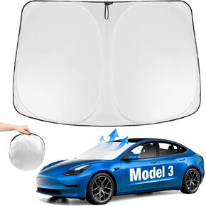 NEVERLAND Windshield Sun Shade for Cars, 210D Oxford Fabric Universal Front Window Sunshade Cover (57.87" x 27.56"), Heat & UV Rays Blocker for SUV and Sedan Interior Protection in Saudi Arabia