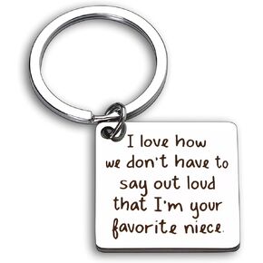 Aunt Uncle Gifts Keychain from Niece Birthday Christmas Gifts for Aunts Uncles I Love How We Don't Have To Say Out Loud That I'm Your Favorite Niece Keychains Gift for Uncle Auntie in Saudi Arabia