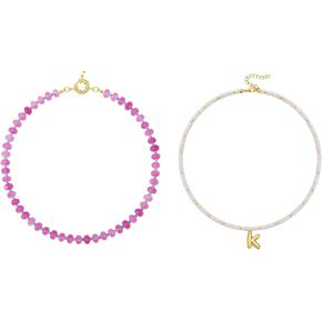 KELORIS PATH Beaded Necklaces, K Beaded Letter Necklace in Kuwait