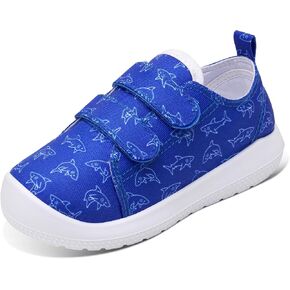 Toddler Boys Girls Shoes Printed Canvas Sneakers Kids Walking Shoes with Hook and Loop-1162 in Saudi Arabia