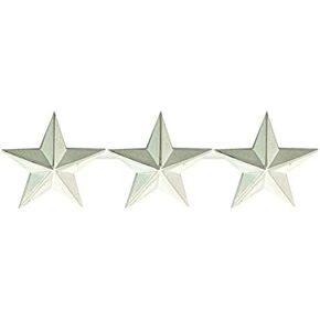 First Class Three Star Rank Collar Lapel Pin Insignia (Pair) in Saudi Arabia