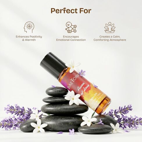 Aura of Love Roll-On Blend Essential Oils of Vanilla, Jasmine, Patchouli & Lavender Romantic & Warm Aromatherapy Fragrance, 10 ml (Pack of 1) in Saudi Arabia