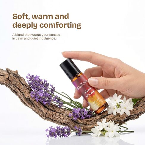 Aura of Love Roll-On Blend Essential Oils of Vanilla, Jasmine, Patchouli & Lavender Romantic & Warm Aromatherapy Fragrance, 10 ml (Pack of 1) in Saudi Arabia