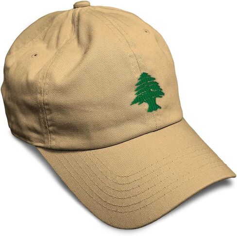 Custom Soft Baseball Hat Embroidered Dad Hat Lebanon Flag Tree Seal Embroidery Men & Ladies Baseball Cap in Kuwait